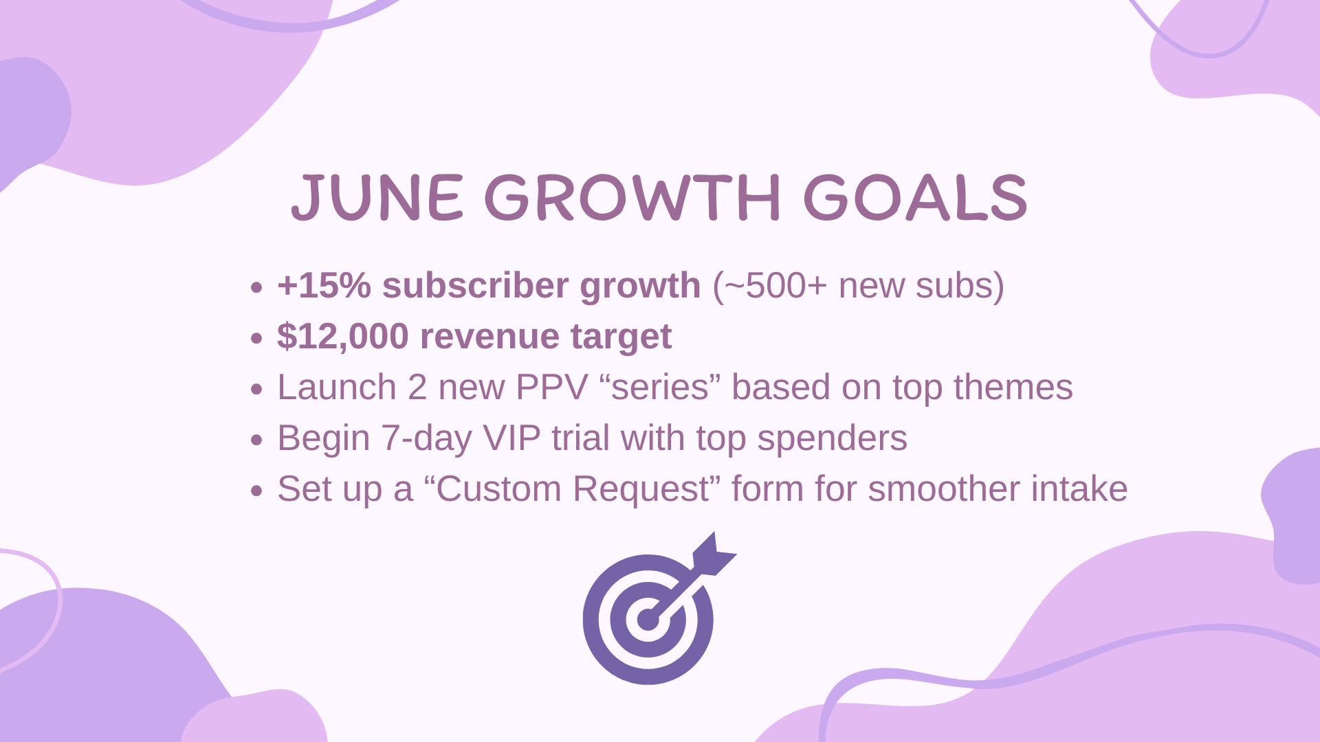 Slide 11: June Growth Goals