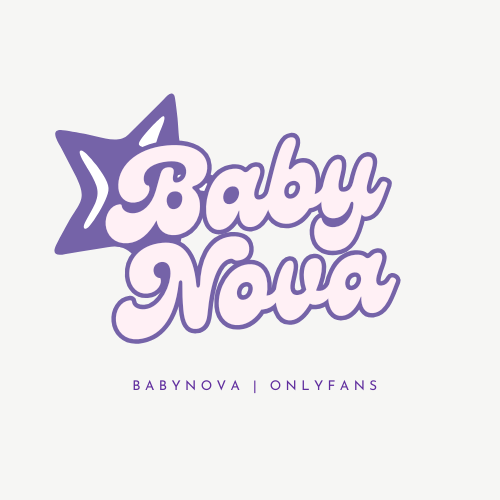 BabyNova pastel pink logo with sparkles