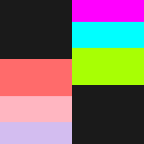 ChaosXBunny neon and pinks color palette